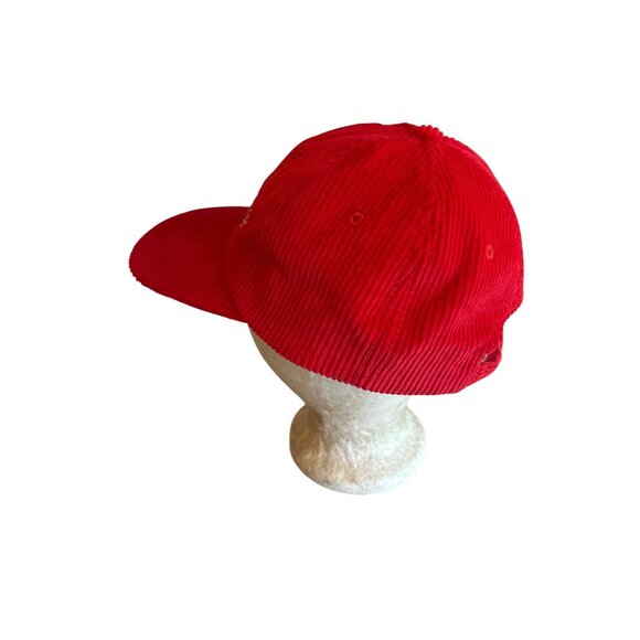 Cape May Point Red Corduroy Baseball Cap Adjustable Strapback - Picture 2 of 5